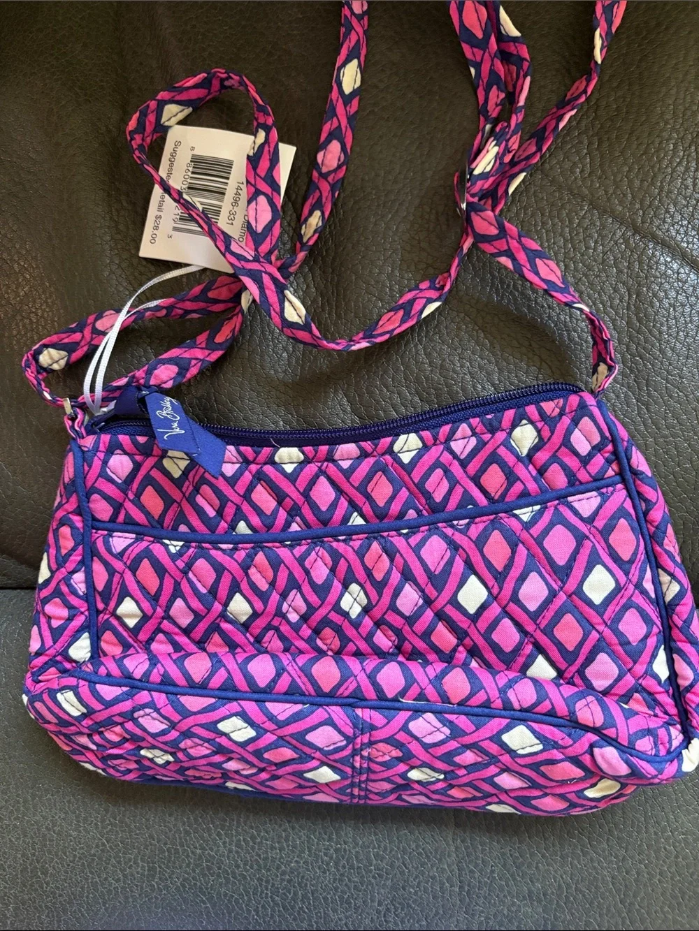 Vera Bradley little crossbody in Katalina pink diamonds